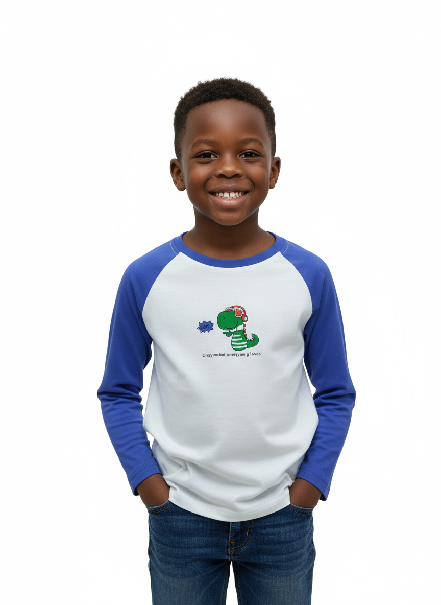 Happy Boys Long Sleeve T-Shirts | 100% Cotton | Red & Blue | Sizes 100–140