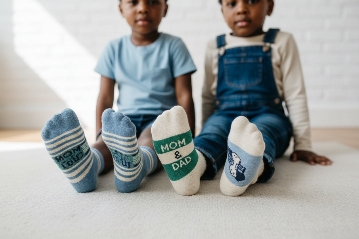 Boys’ Socks | Stylish Blue, Grey & Cream | Sizes 3–15