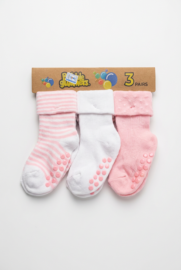 Baby Anti-Skid Socks in Blue & Pink | Non-Slip Baby Socks Kenya