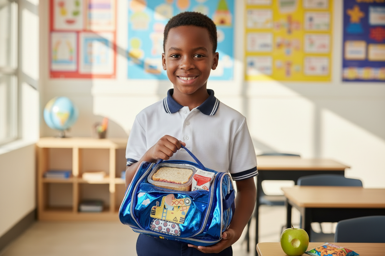 Excavator-Themed Lunch Bag for Kids | Durable & Spacious Lunch Carrier