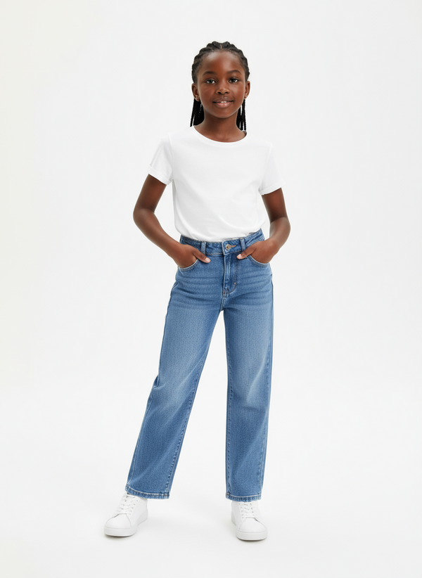 Blue Denim Jeans for Girls | Durable & Stylish Everyday Wear | Sizes 8–14
