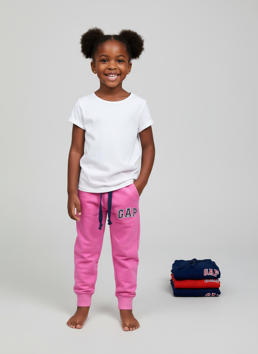 Pink Girls GAP Sweatpants | High-Quality Fabric | Comfortable & Durable| Sizes 3-8
