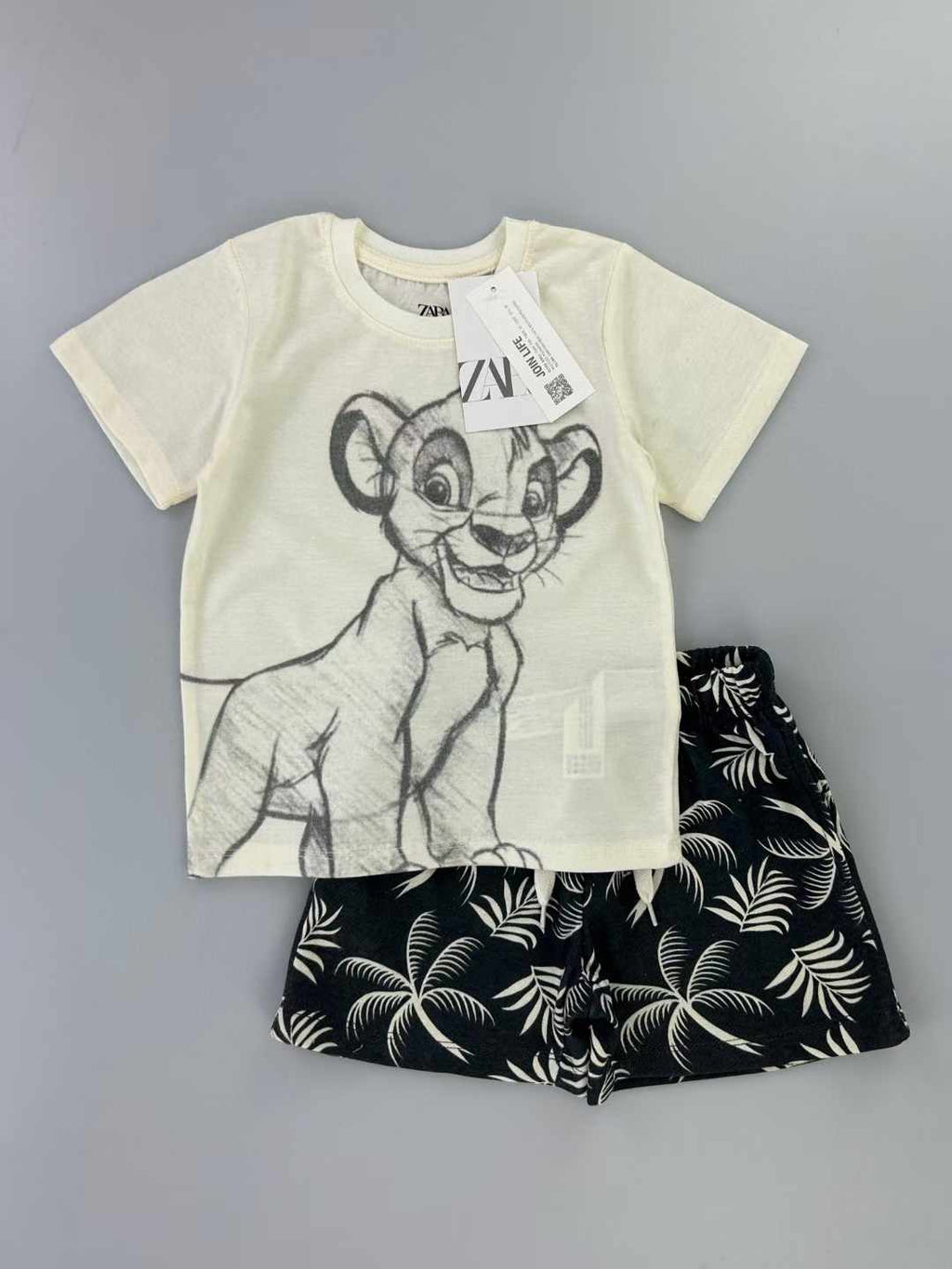 Lion King Cream Boys Short Set