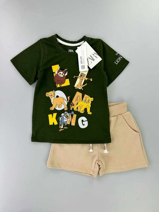 Lion King Green Boys Short Set