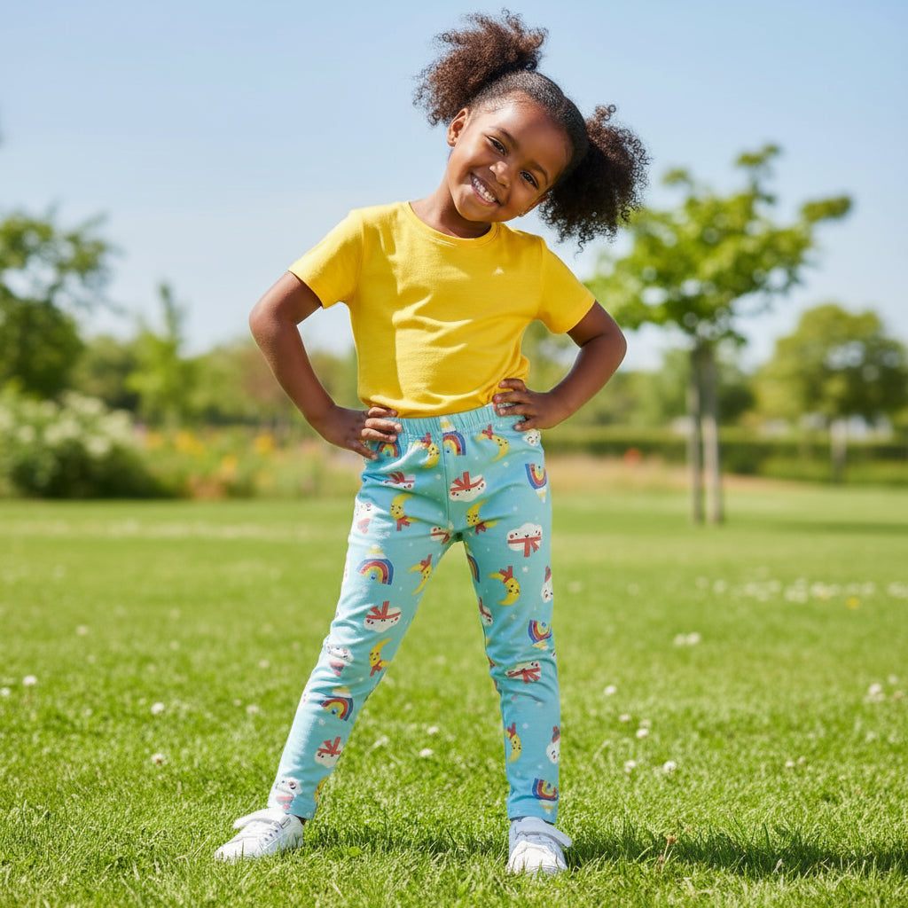 Girls Fantasy Sky Leggings | Soft Stretch Fit | Ages 6M–3Y