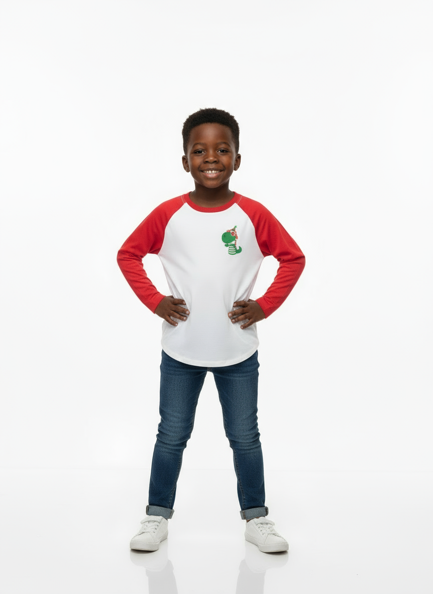 Happy Boys Long Sleeve T-Shirts | 100% Cotton | Red & Blue | Sizes 100–140