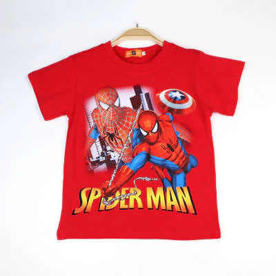  Red Spider-Man themed t-shirt front side