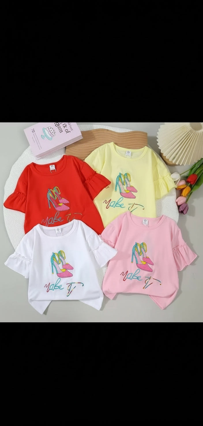 Girls funky high heel T-shirt