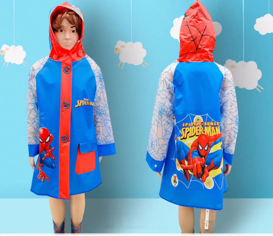 Kids rain jacket spiderman