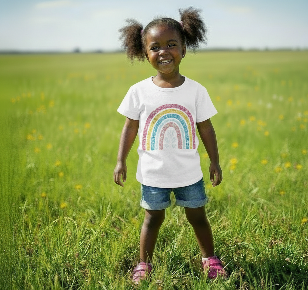 Girls funky rainbow T-shirt