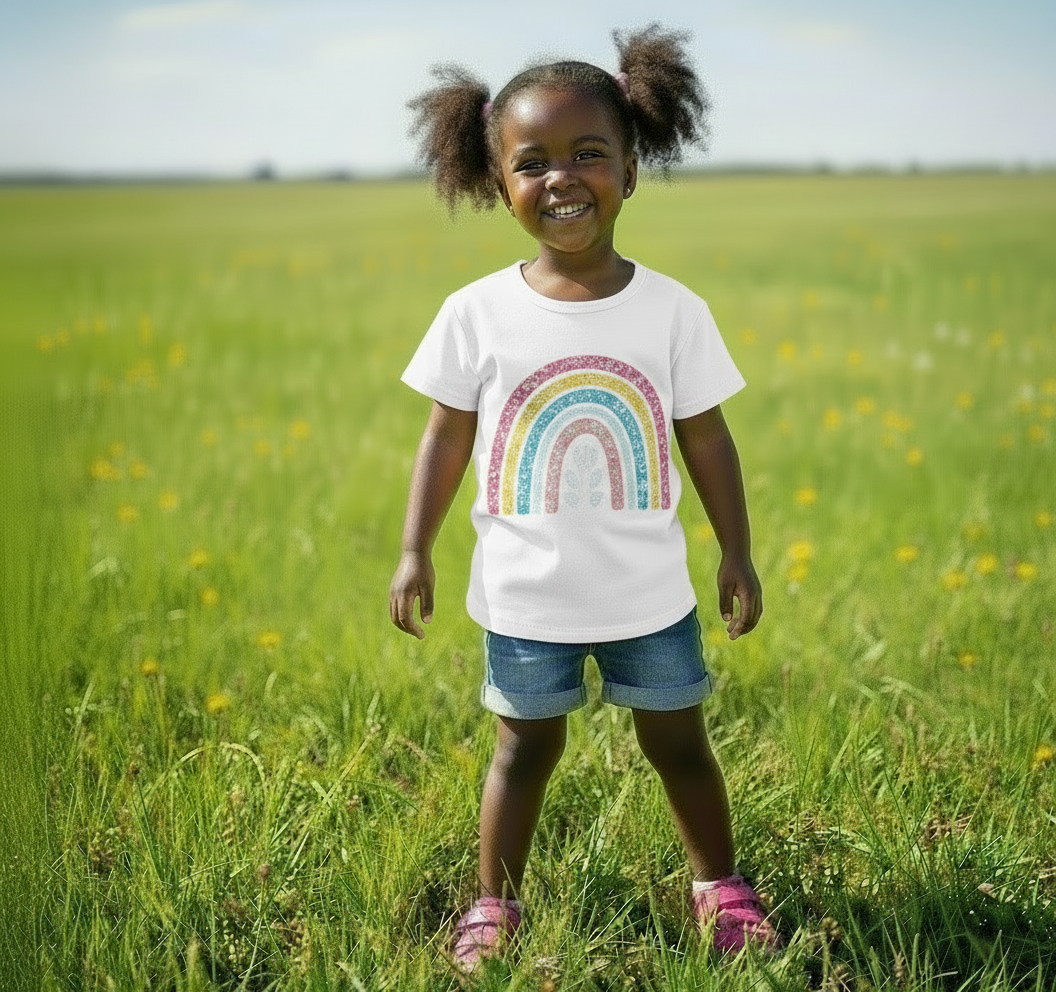 Girls funky rainbow T-shirt