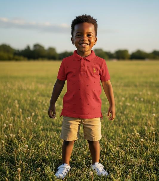 Small Boys polo T-shirt ages 1-6 Comfortable and trendy
