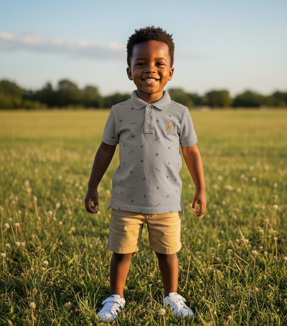 Small Boys polo T-shirt ages 1-6 Comfortable and trendy