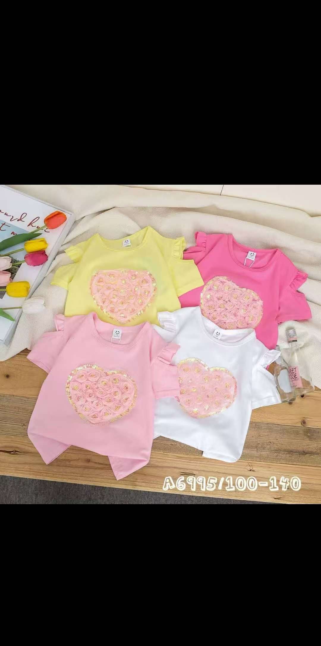 Girls funky t-shirt with live heart