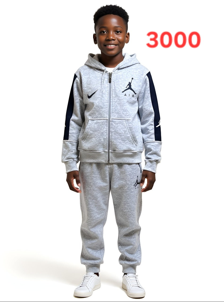Nike Kids Tracksuit | Grey, Black & Brown | Stylish Boys Sportswear | Sizes 8–12