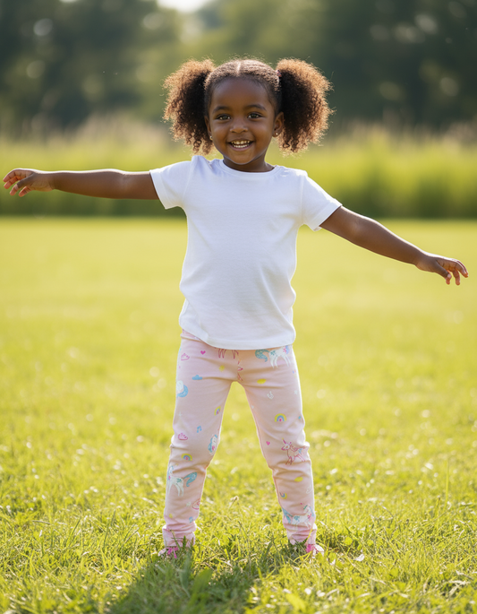 Peach Unicorn Girls' Tights | Sizes 60, 65, 100 | Kids Fashion Legwear
