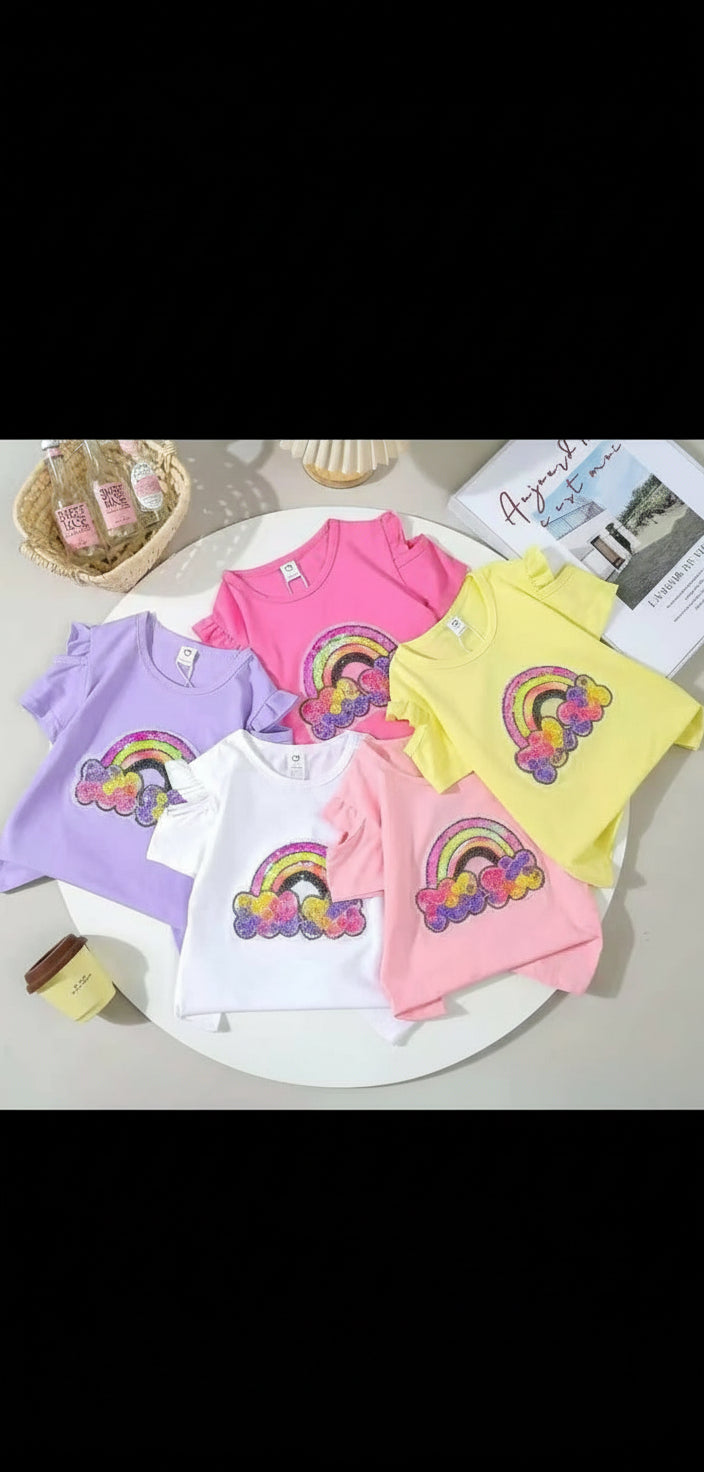 Girls funky rainbow T-shirt