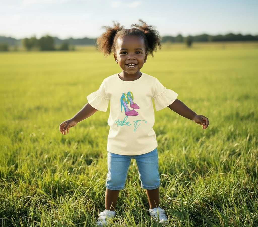 Girls funky high heel T-shirt