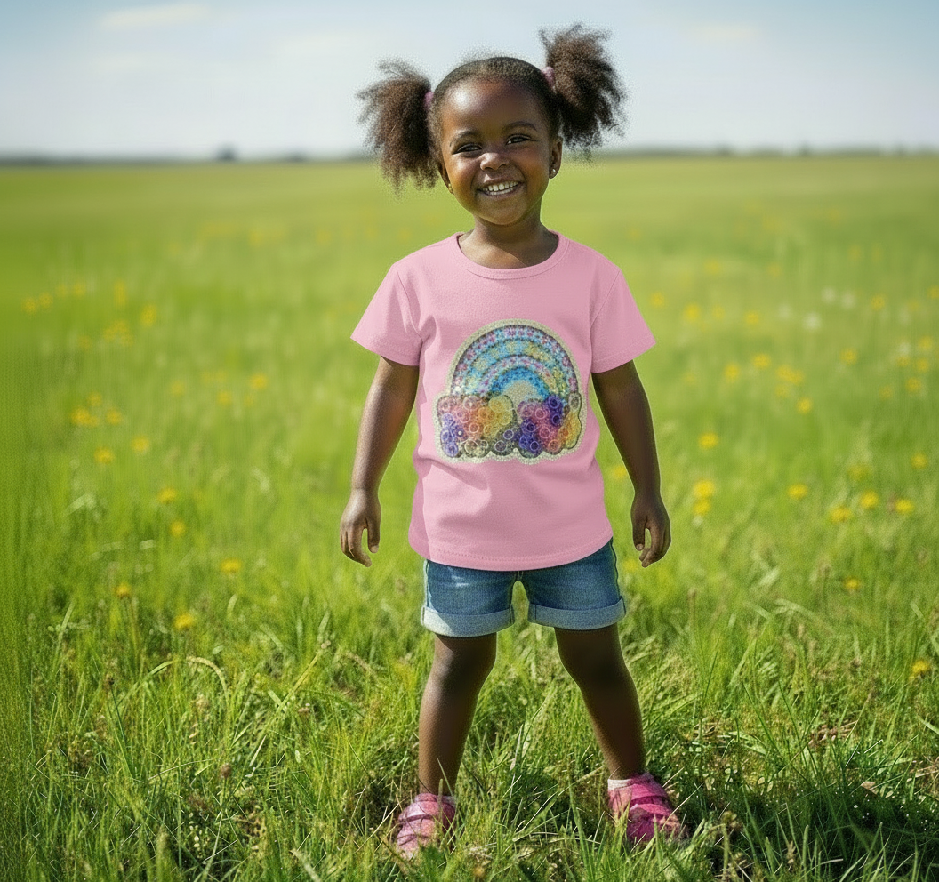 Girls funky rainbow T-shirt