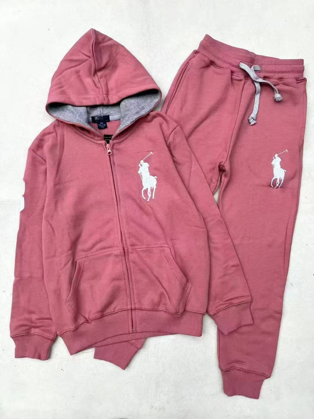 Polo Kids Quality Tracksuit | Pink, Grey & Blue | From 6yrs - 15yrs