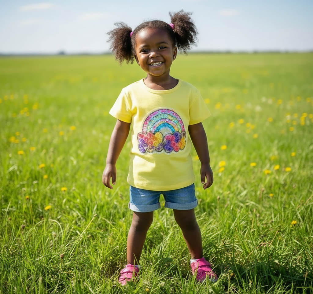 Girls funky rainbow T-shirt