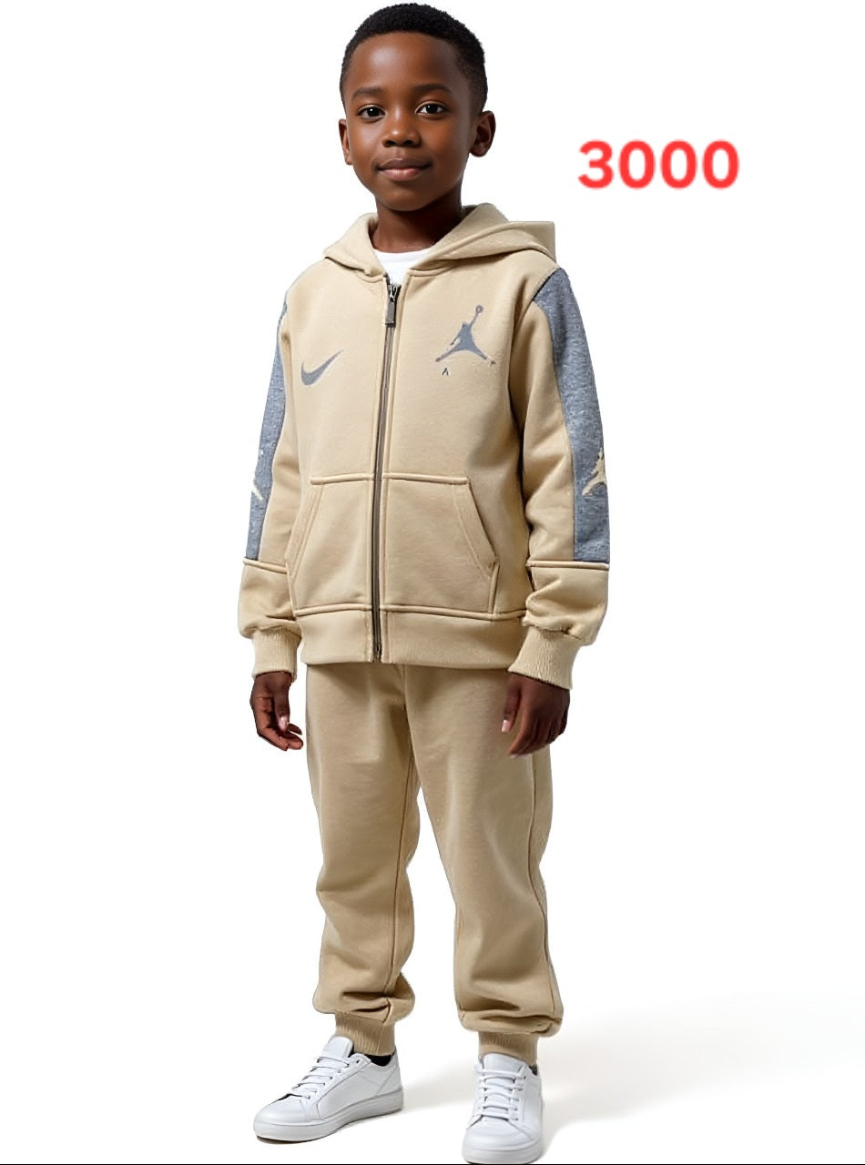Nike Kids Tracksuit | Grey, Black & Brown | Stylish Boys Sportswear | Sizes 8–12