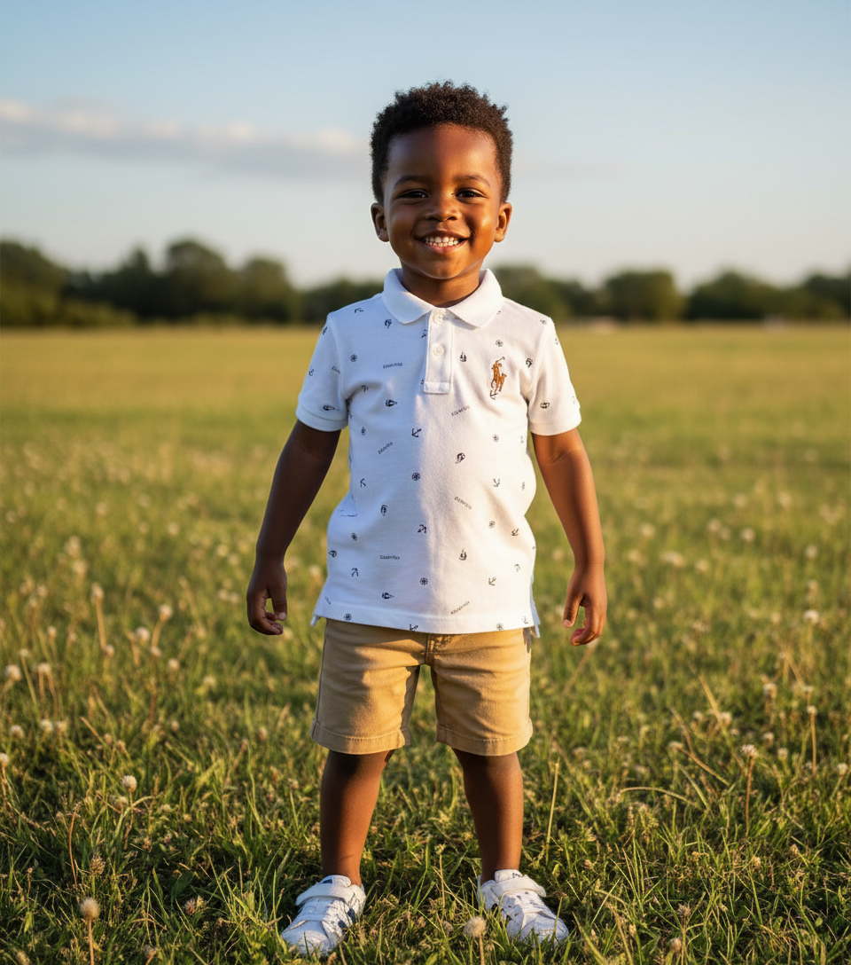 Small Boys polo T-shirt ages 1-6 Comfortable and trendy