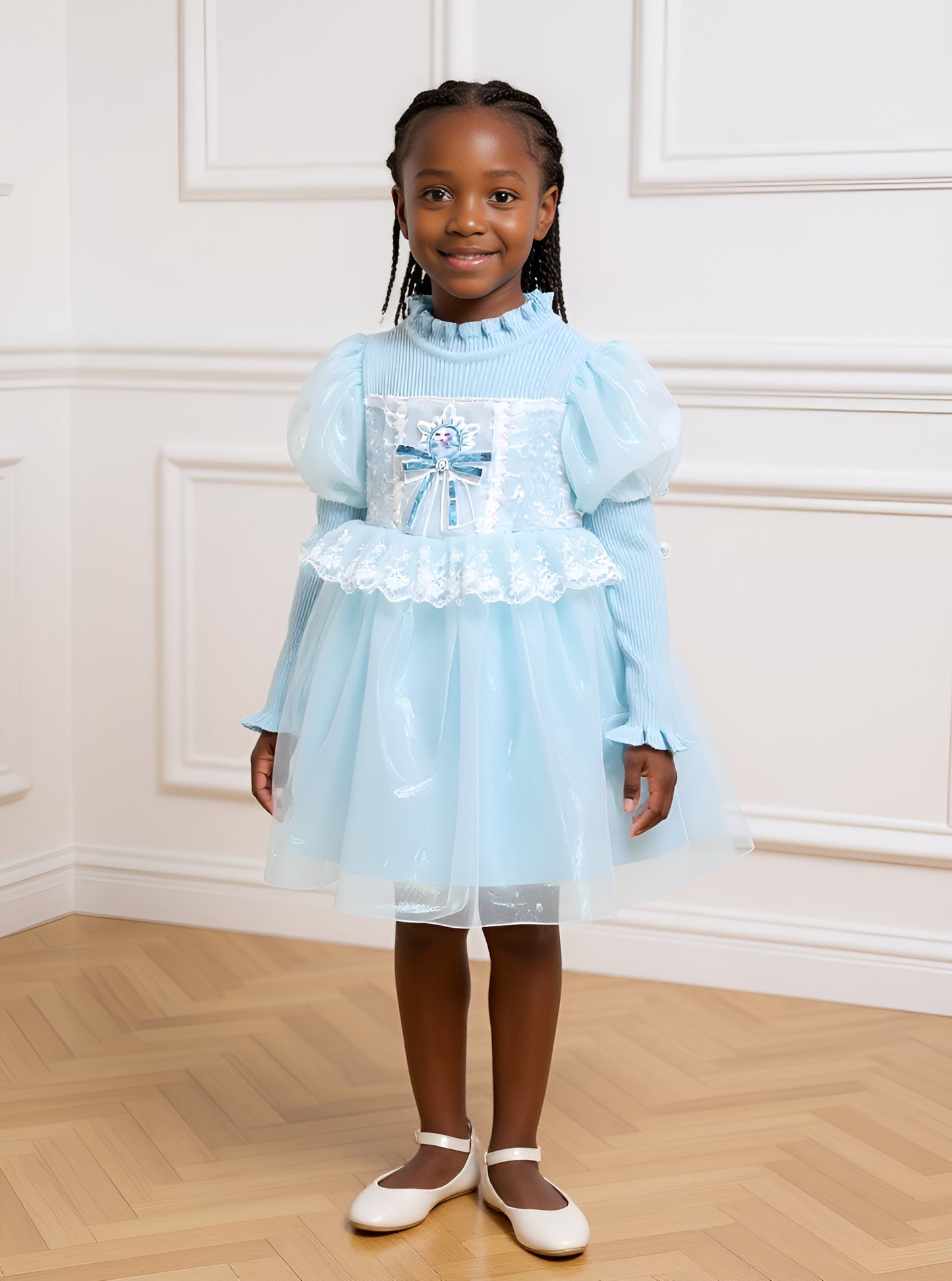 Frozen Sweater Dress for Girls | Cozy & Stylish Winter Outfit | Sizes 3–7 Years