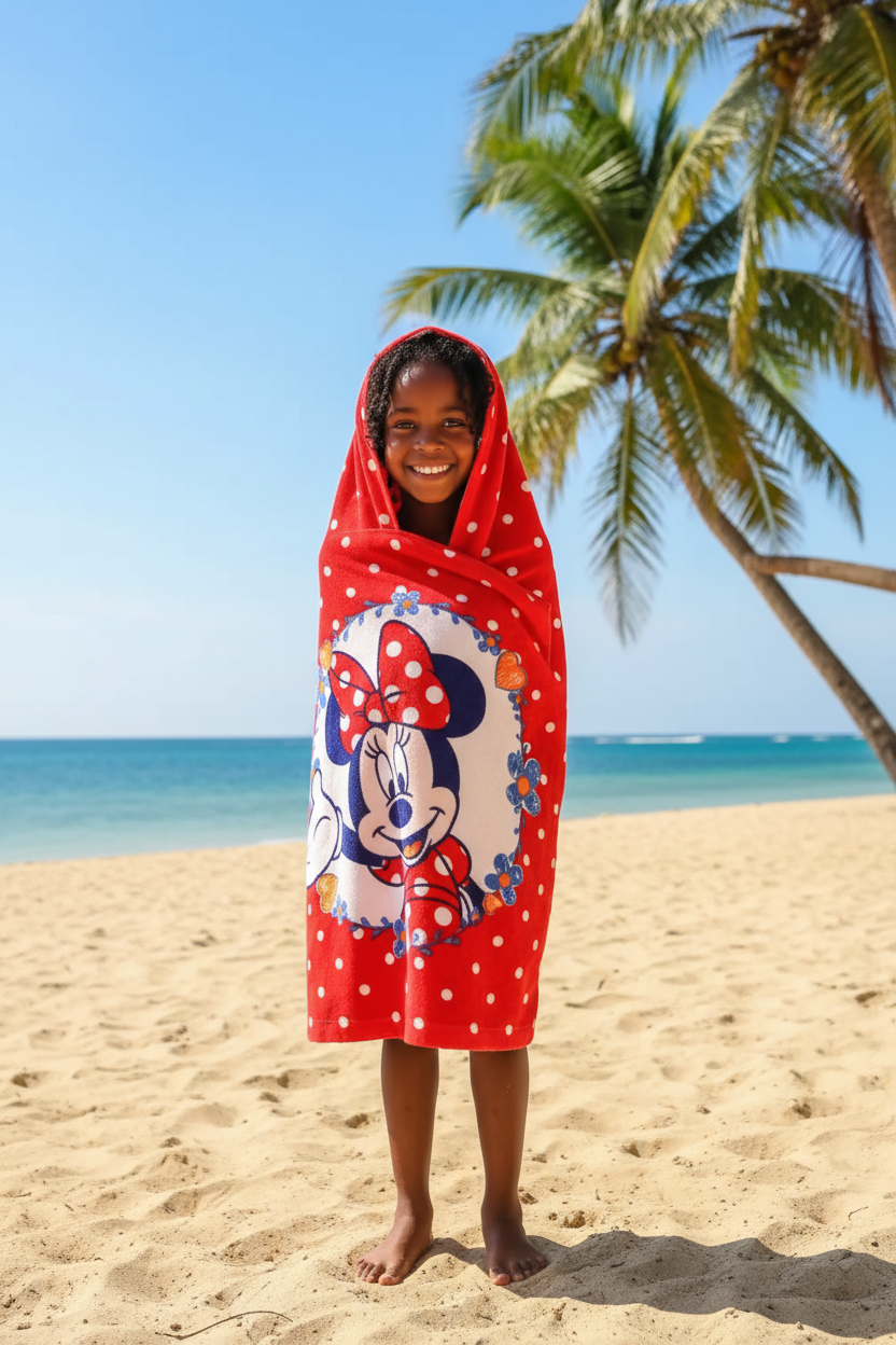 Kids Swimming Themed Towels | Quick Dry Soft Bath & Beach Towel for girls
