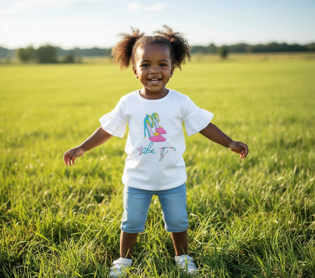 Girls funky high heel T-shirt