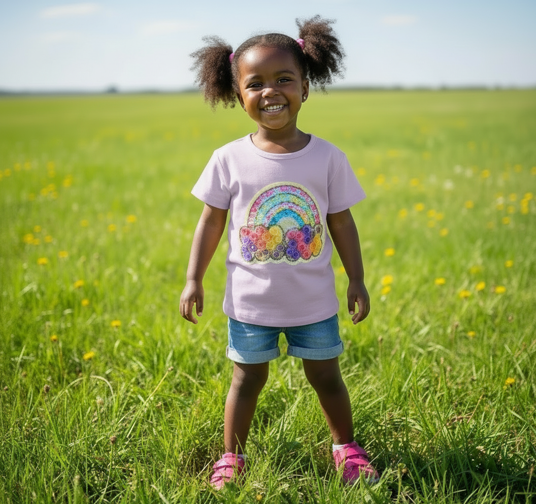 Girls funky rainbow T-shirt