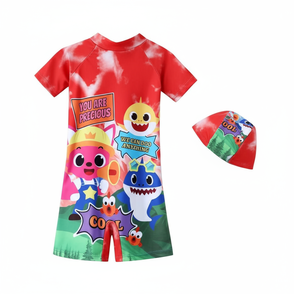 Baby shark Swimming Costume | Sizes S, M, L, 2XL | Fun & Comfortable Swimwear