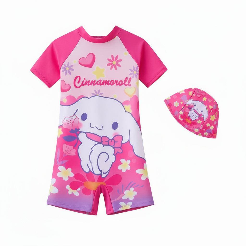 Girls’ Swimming Costumes | cinamol roll | Comfortable & Stylish Swimwear