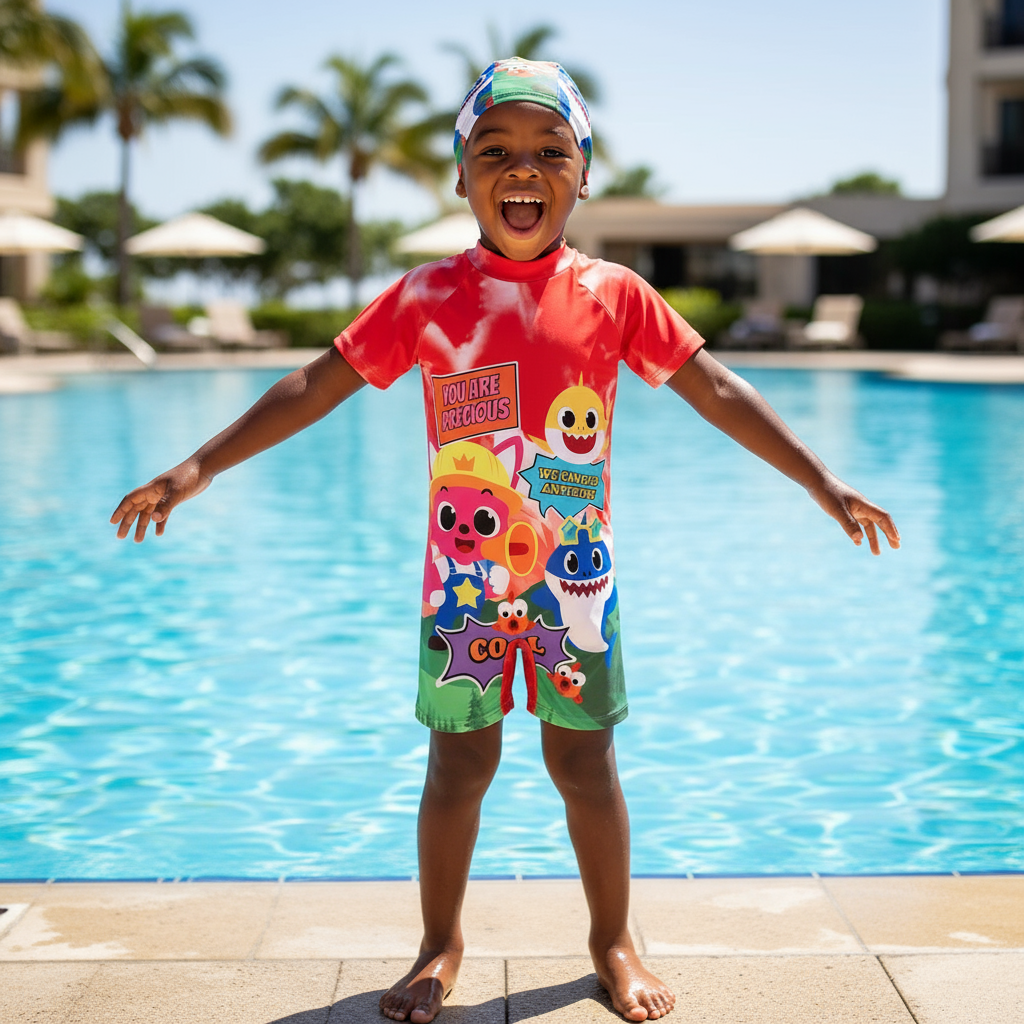 Baby shark Swimming Costume | Sizes S, M, L, 2XL | Fun & Comfortable Swimwear