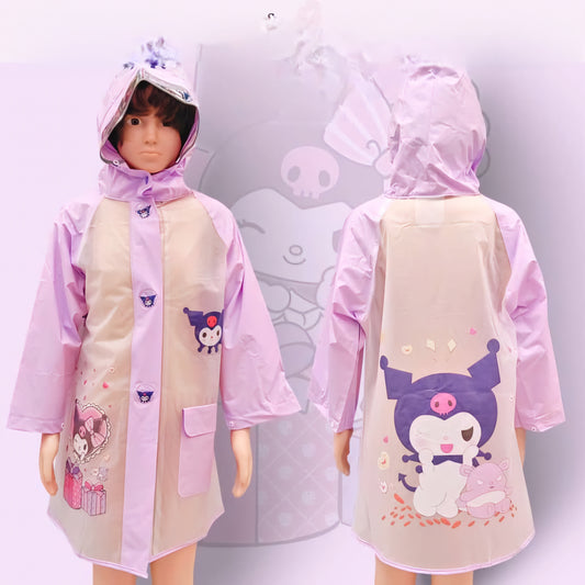 Kuromi rain jacket in purple