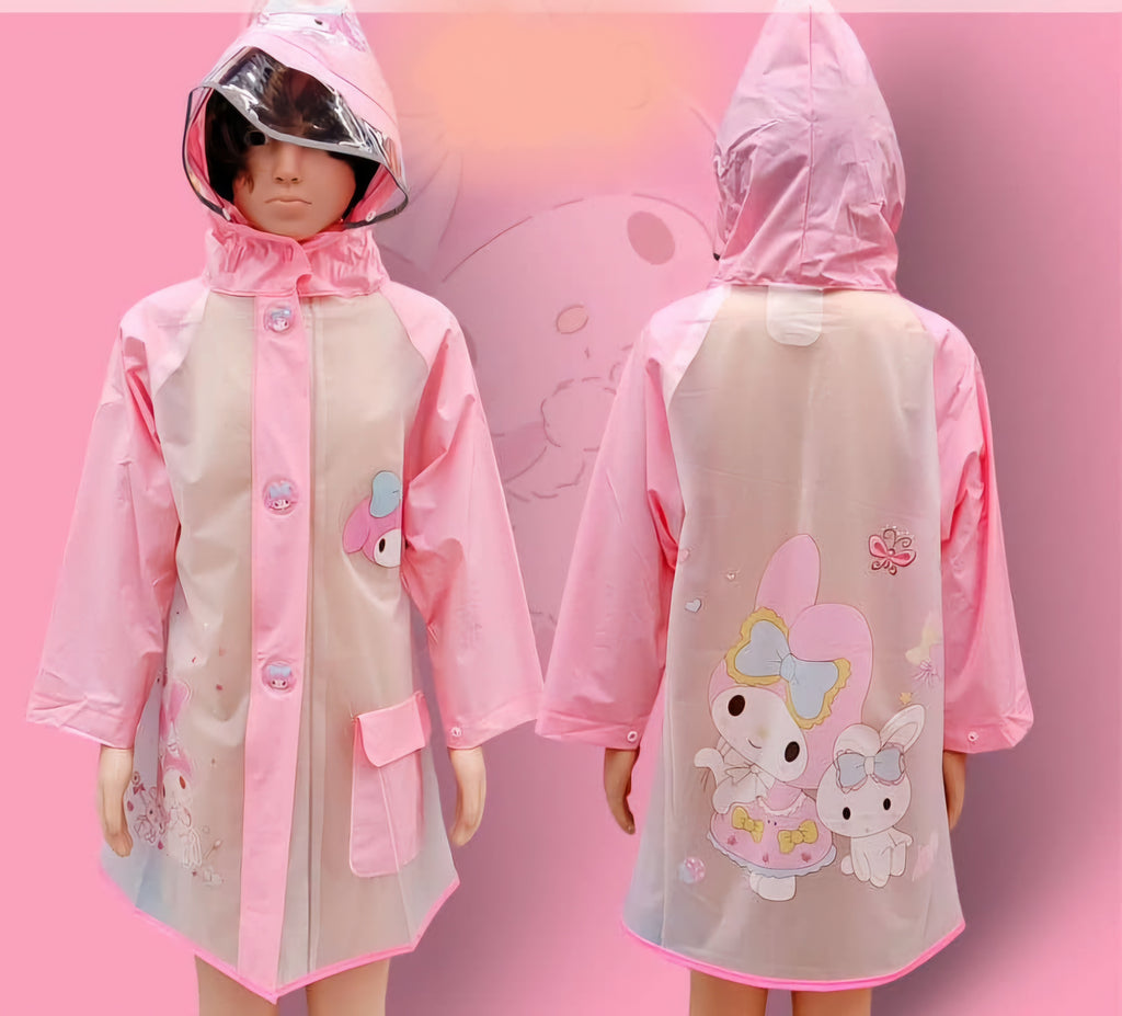 Pink kids rain jacket
