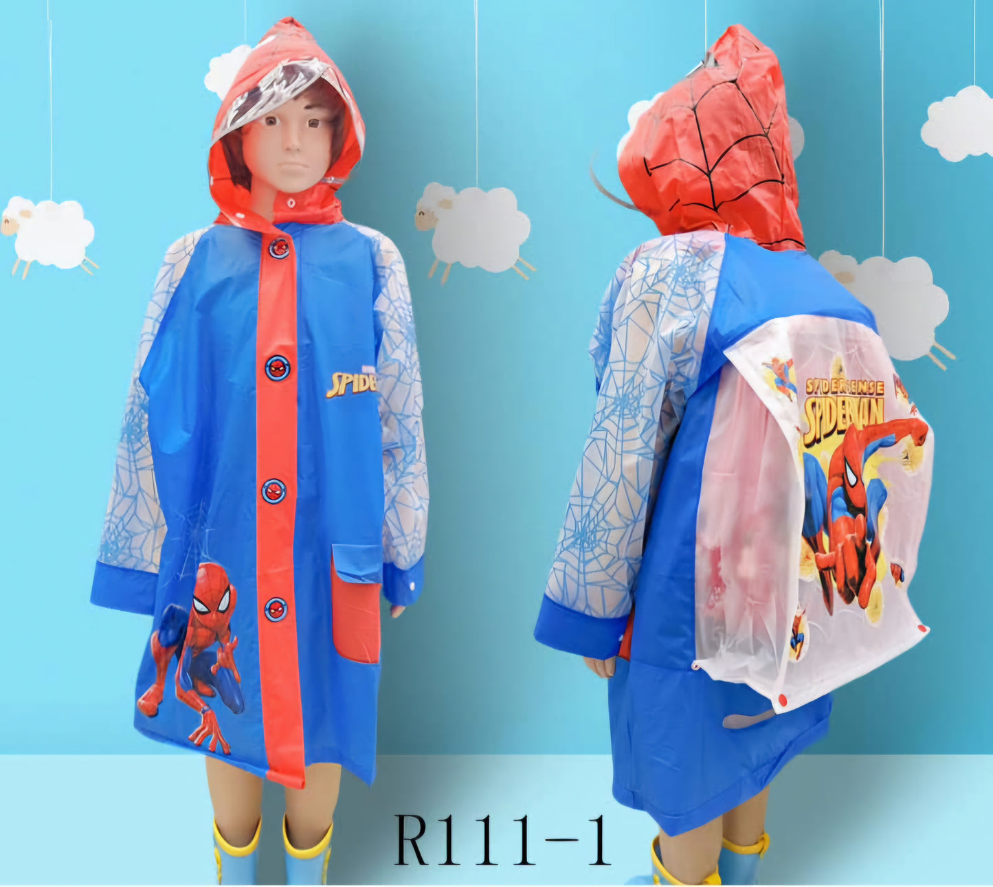 Spiderman Kids Rain Jacket