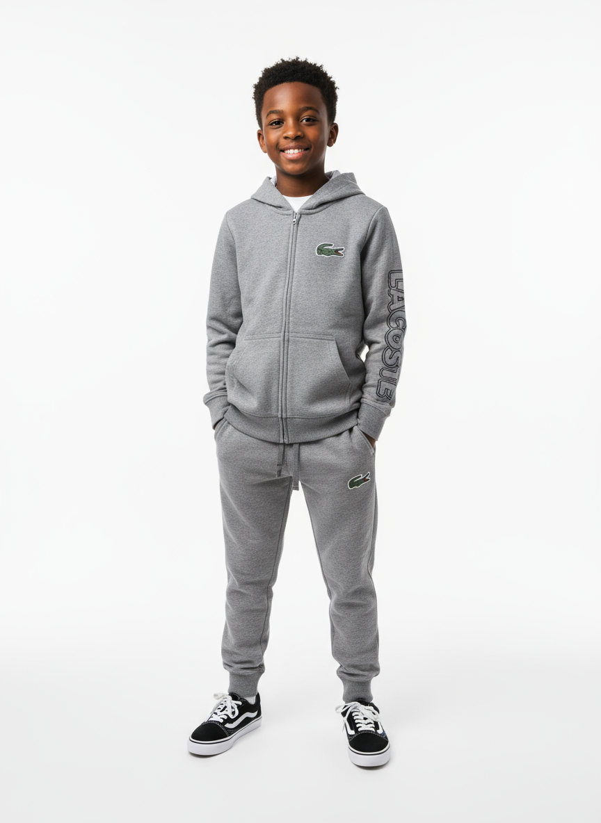 La Coste  High Quality Cotton Tracksuits for Kids – Full Set |Zip up  6-15yrs