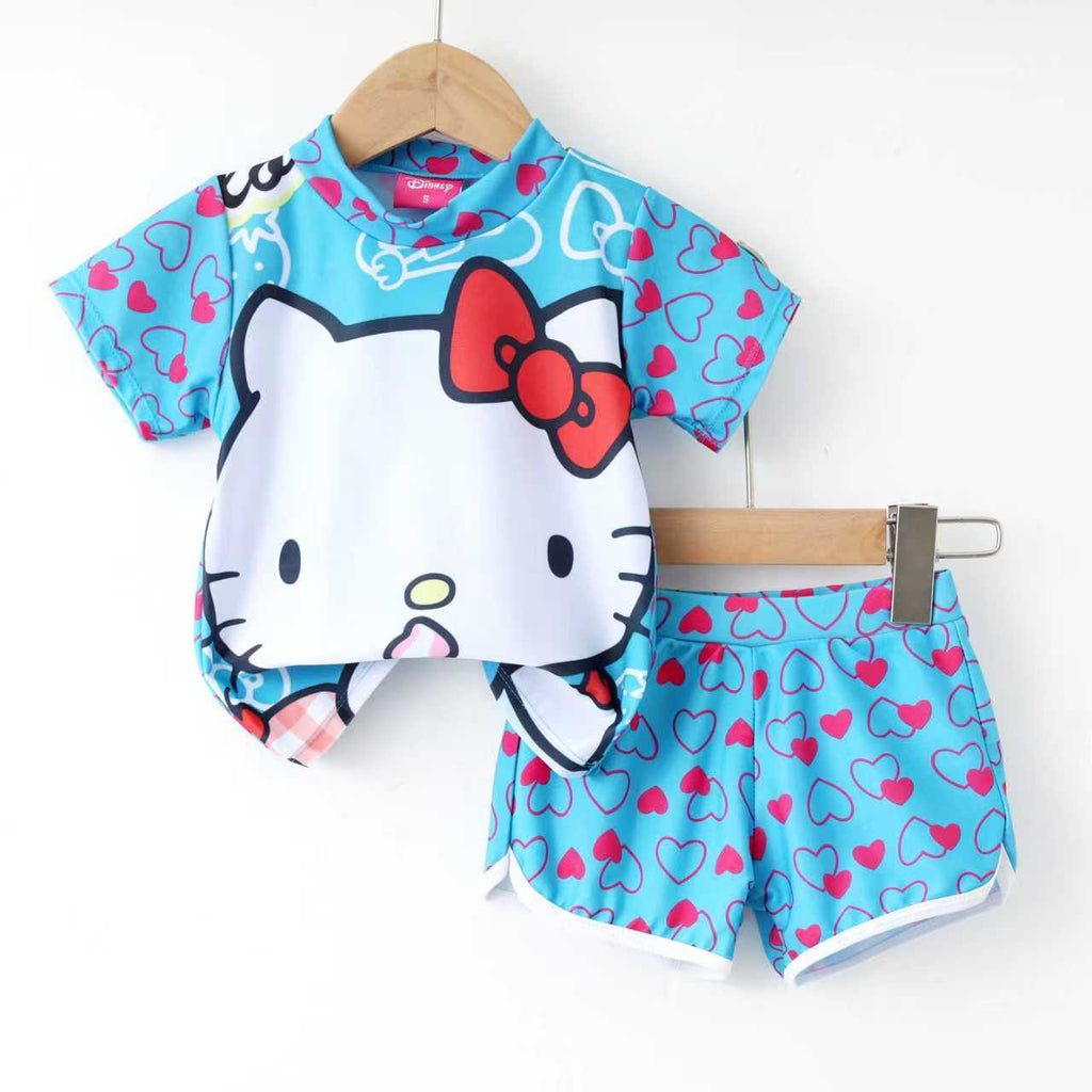 Girls’ Swimming Costumes |Two piece Hello kitty| Comfortable & Stylish Swimwear