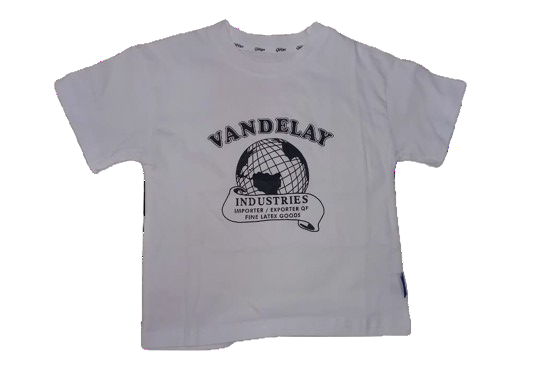 Vandelay Themed Boys Short Sleeve T-Shirts | White | Sizes 5, 7, 9, 11, 13